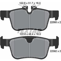 Bremsbelagsatz TEXTAR 2256801, Hinten von Textar