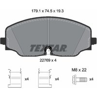 Bremsbelagsatz TEXTAR 2276901, Vorne von Textar