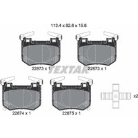 Bremsbelagsatz TEXTAR 2287301, Hinten von Textar