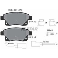 Bremsbelagsatz TEXTAR 2448601, Hinten von Textar