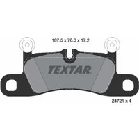 Bremsbelagsatz TEXTAR 2472101, Hinten von Textar
