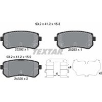 Bremsbelagsatz TEXTAR 2529201, Hinten von Textar