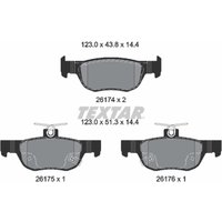 Bremsbelagsatz TEXTAR 2617401, Hinten von Textar