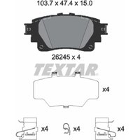 Bremsbelagsatz TEXTAR 2624501 von Textar