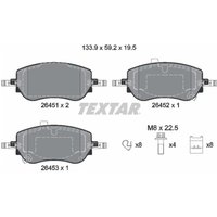 Bremsbelagsatz TEXTAR 2645101, Vorne Bremsbelagsatz TEXTAR 2645101, Vorne von Textar