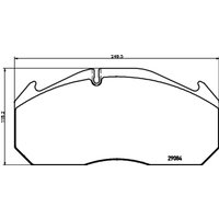 Bremsbelagsatz TEXTAR 2908402, Hinten von Textar