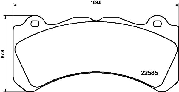 Bremsbelagsatz, Scheibenbremse Vorderachse Textar 2258501 von Textar