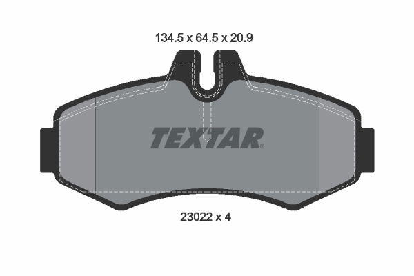 Bremsbelagsatz, Scheibenbremse Vorderachse Textar 2302201 von Textar