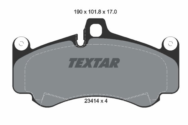Bremsbelagsatz, Scheibenbremse Vorderachse Textar 2341401 von Textar