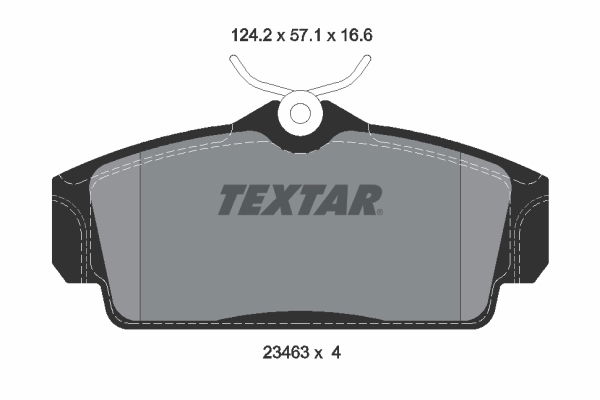 Bremsbelagsatz, Scheibenbremse Vorderachse Textar 2346302 von Textar