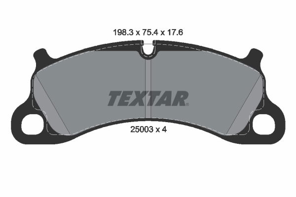 Bremsbelagsatz, Scheibenbremse Vorderachse Textar 2500301 Bremsbelagsatz, Scheibenbremse Vorderachse Textar 2500301 von Textar