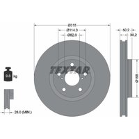 Bremsscheibe TEXTAR 92185603 vorne, belüftet, 1 Stück von Textar