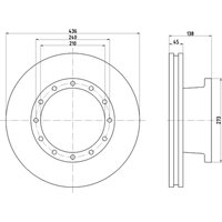 Bremsscheibe TEXTAR 93096100 vorne, belüftet, 1 Stück von Textar