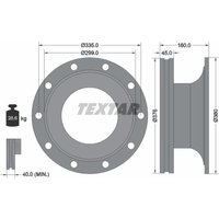 Bremsscheibe TEXTAR 93127000 hinten, belüftet, 1 Stück von Textar