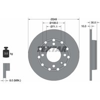Bremsscheibe TEXTAR 92325803 hinten, voll, 1 Stück von Textar