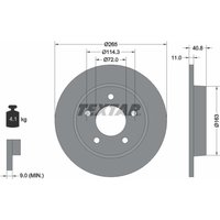 Bremsscheibe TEXTAR 92130500 hinten, voll, 1 Stück von Textar