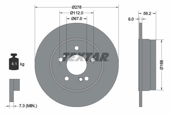 Bremsscheibe Hinterachse Textar 92058000 Bremsscheibe Hinterachse Textar 92058000 von Textar