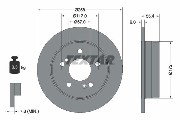 Bremsscheibe Hinterachse Textar 92059503 Bremsscheibe Hinterachse Textar 92059503 von Textar