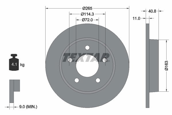 Bremsscheibe Hinterachse Textar 92130500 Bremsscheibe Hinterachse Textar 92130500 von Textar