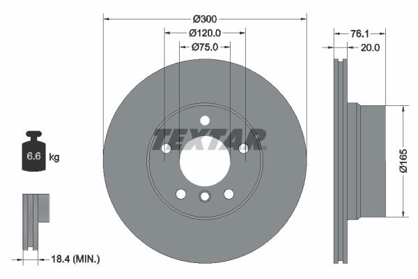 Bremsscheibe Hinterachse Textar 92199503 Bremsscheibe Hinterachse Textar 92199503 von Textar