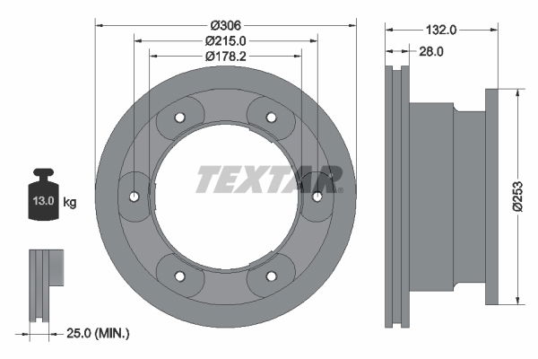 Bremsscheibe Hinterachse Textar 93177703 Bremsscheibe Hinterachse Textar 93177703 von Textar