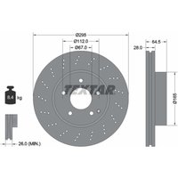 Bremsscheibe TEXTAR 92165005 von Textar