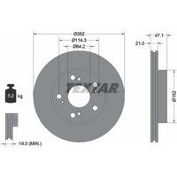 Bremsscheibe PRO TEXTAR 92175803 von Textar