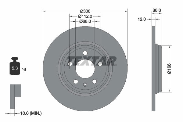 Bremsscheibe Textar 92282803 Bremsscheibe Textar 92282803 von Textar