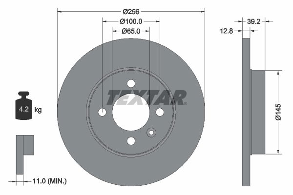 Bremsscheibe Vorderachse Textar 92041703 Bremsscheibe Vorderachse Textar 92041703 von Textar