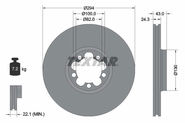 Bremsscheibe Vorderachse Textar 92103803 von Textar