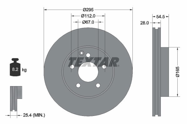 Bremsscheibe Vorderachse Textar 92115205 von Textar