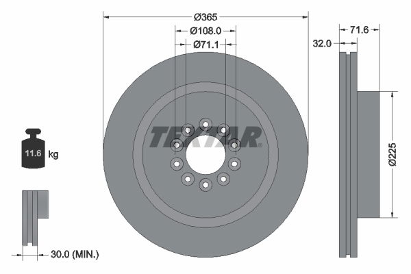 Bremsscheibe Vorderachse Textar 92223103 Bremsscheibe Vorderachse Textar 92223103 von Textar