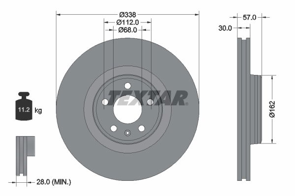 Bremsscheibe Vorderachse Textar 92282605 Bremsscheibe Vorderachse Textar 92282605 von Textar