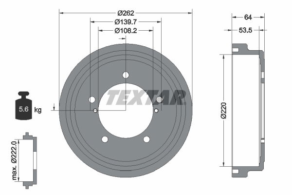 Bremstrommel Hinterachse Textar 94045700 Bremstrommel Hinterachse Textar 94045700 von Textar