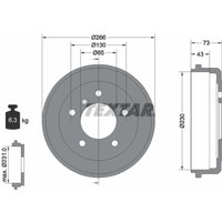 Bremstrommel TEXTAR 94005500 von Textar