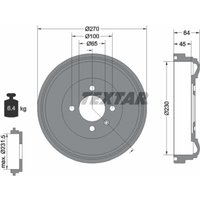 Bremstrommel TEXTAR 94012000 von Textar