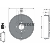 Bremstrommel TEXTAR 94014000 von Textar