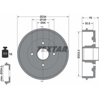 Bremstrommel TEXTAR 94017000 von Textar