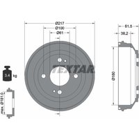 Bremstrommel TEXTAR 94017500 von Textar