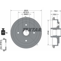 Bremstrommel TEXTAR 94019300 von Textar