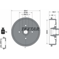 Bremstrommel TEXTAR 94020500 von Textar