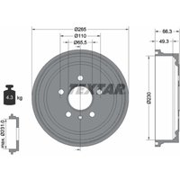 Bremstrommel TEXTAR 94022600 von Textar