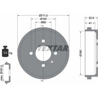 Bremstrommel TEXTAR 94022700 von Textar