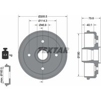 Bremstrommel TEXTAR 94026200 von Textar