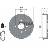 Bremstrommel TEXTAR 94026500 von Textar