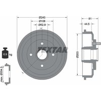 Bremstrommel TEXTAR 94026700 von Textar