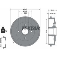 Bremstrommel TEXTAR 94028200 von Textar