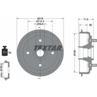 Bremstrommel TEXTAR 94030200 von Textar
