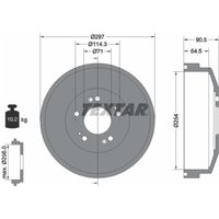 Bremstrommel TEXTAR 94030500 von Textar