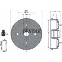 Bremstrommel TEXTAR 94030800 von Textar